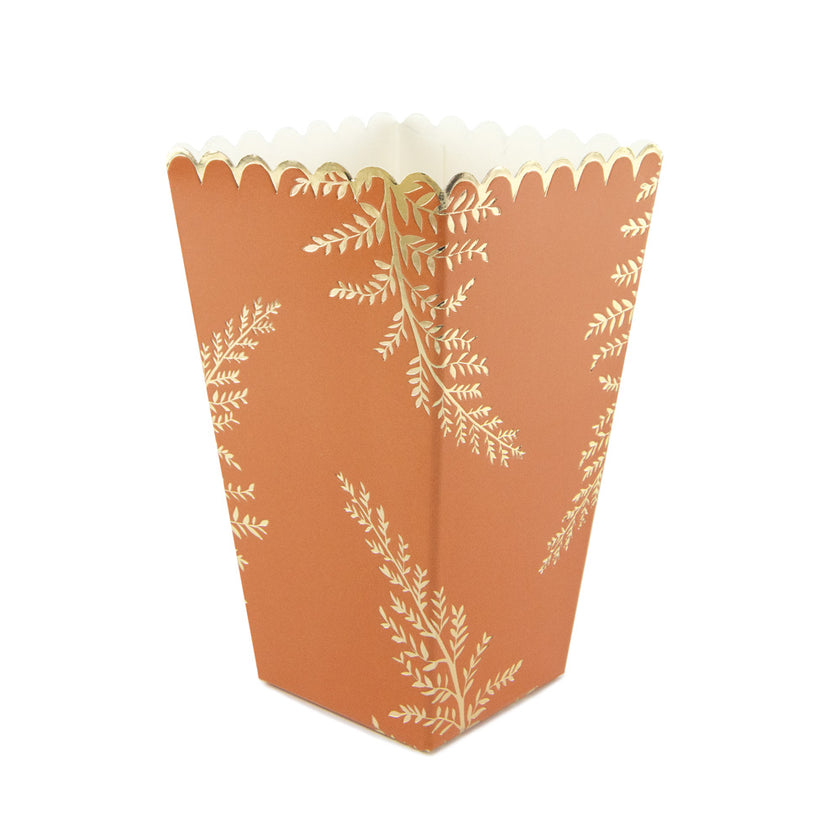BOITES A POP-CORN FOUGERE TERRACOTTA X 8