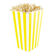 BOITES A POP-CORN JAUNE BLANC ET OR X 8