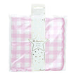 SERVIETTES FESTONNEES 33X33CM VICHY ROSE X 16