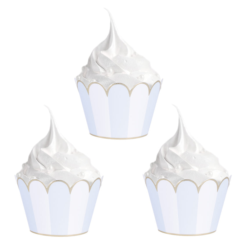 CUPCAKE WRAPPERS BABY BOY X6