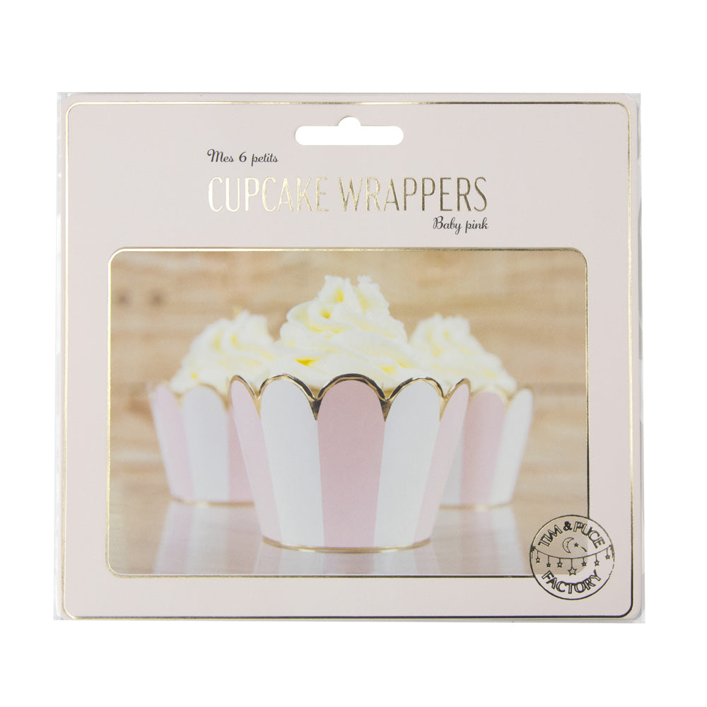 CUPCAKE WRAPPERS BABY GIRL X6