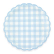 ASSIETTES FESTONNEES VICHY BLEU 23CM X 8
