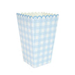 BOITES A POP-CORN VICHY BLEU X 8