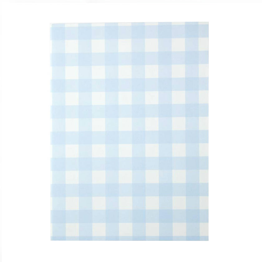 POCHETTES PAPIER VICHY BLEU X 8PCS