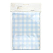 POCHETTES PAPIER VICHY BLEU X 8PCS