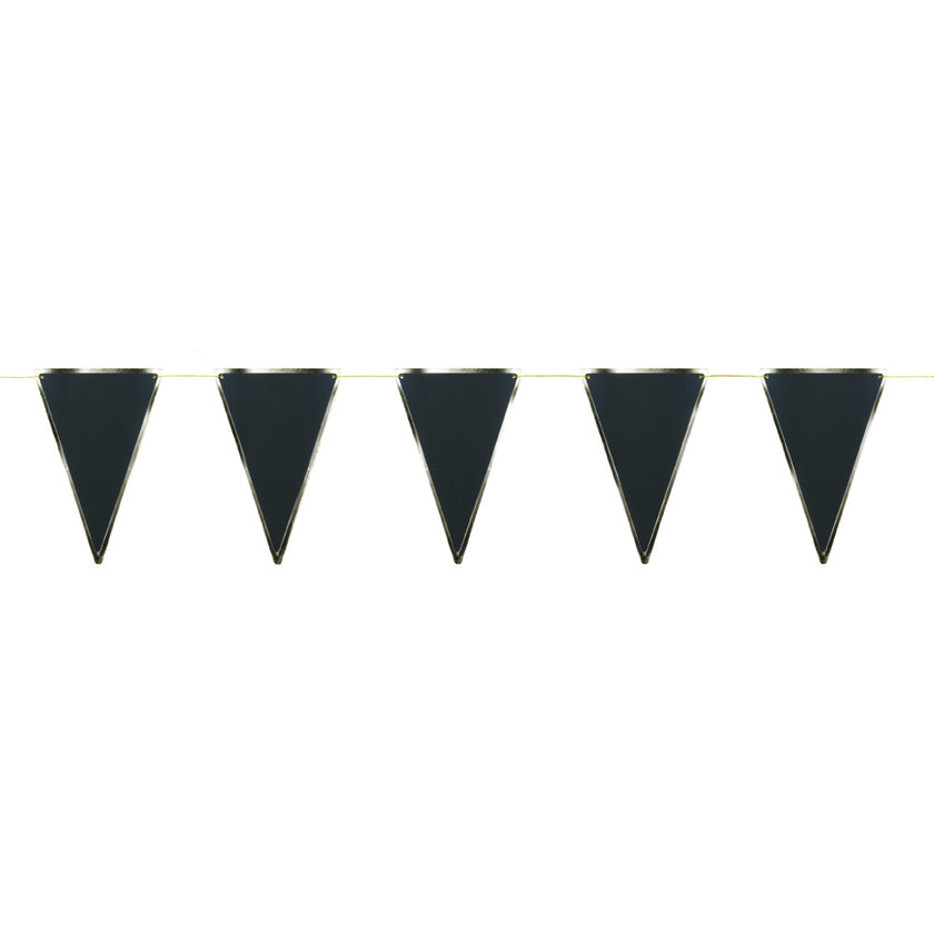 GUIRLANDE FANIONS NOIRE ET OR 3M