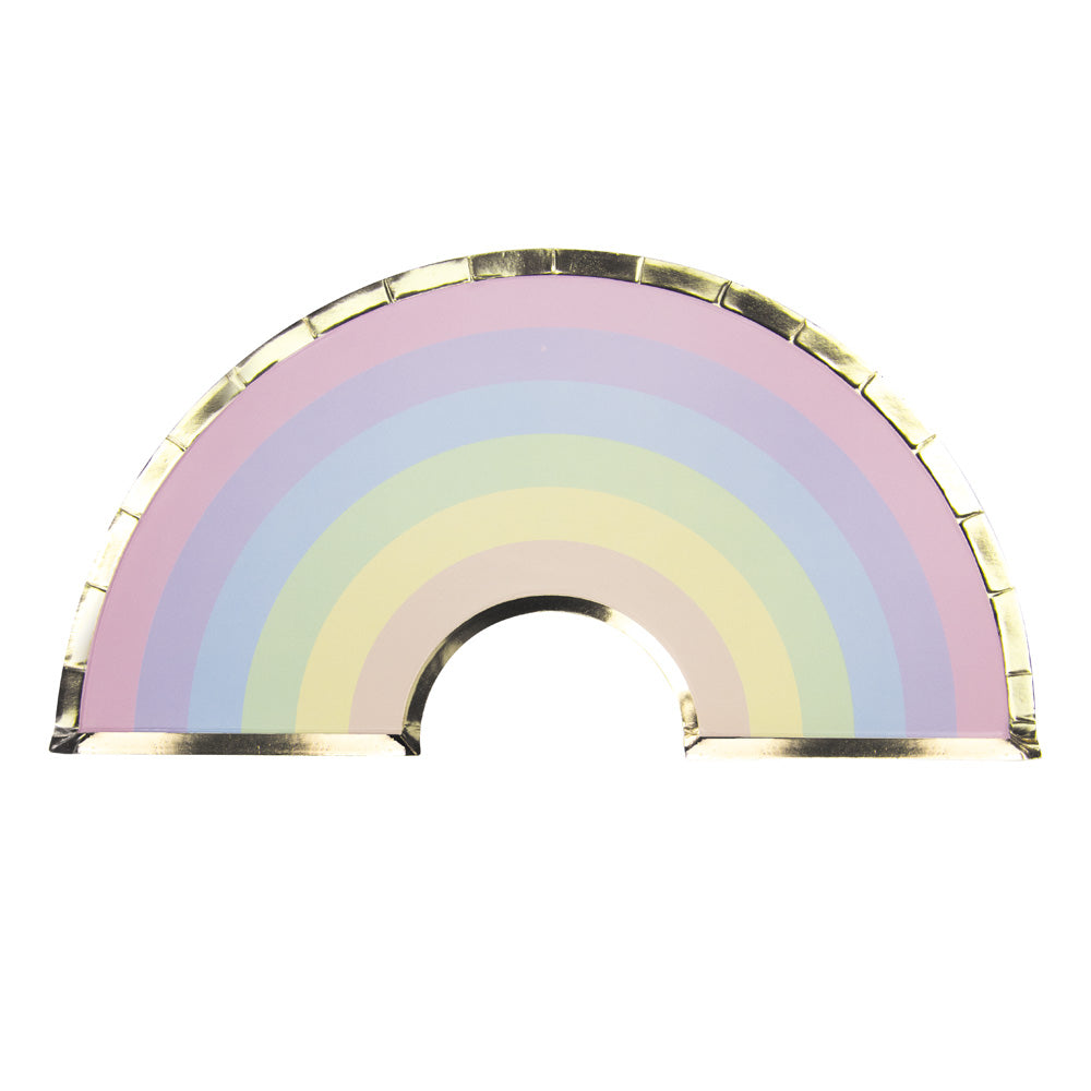 ASSIETTES ARC EN CIEL PASTEL 28CM  X 8