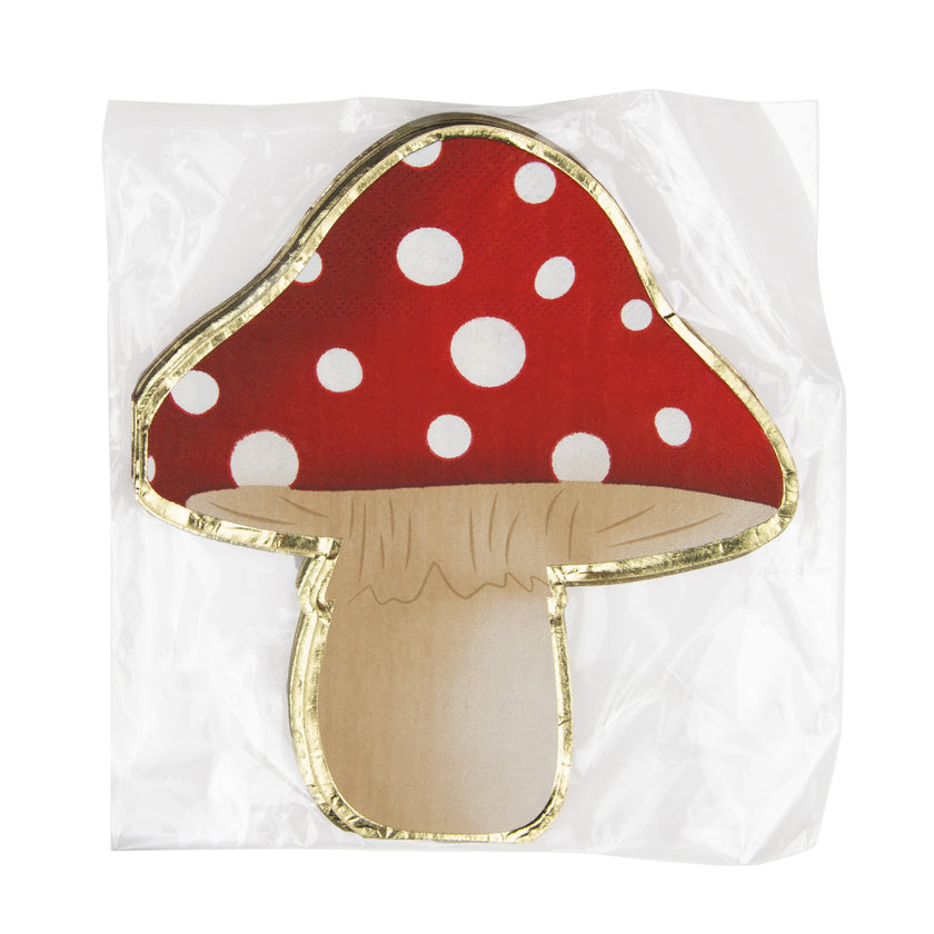 SERVIETTES CHAMPIGNONS X 16