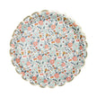 ASSIETTES FESTONNEES 23CM FLEURS ET OR X 8