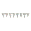 GUIRLANDE FANIONS FLEURS ET OR 3M