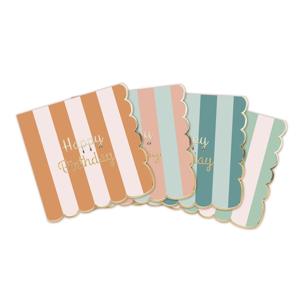 Serviettes festonnees 33x33cm happy birthday x 16 1