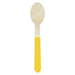PETITES CUILLERES EN BOIS JAUNE CURRY ET OR X 8