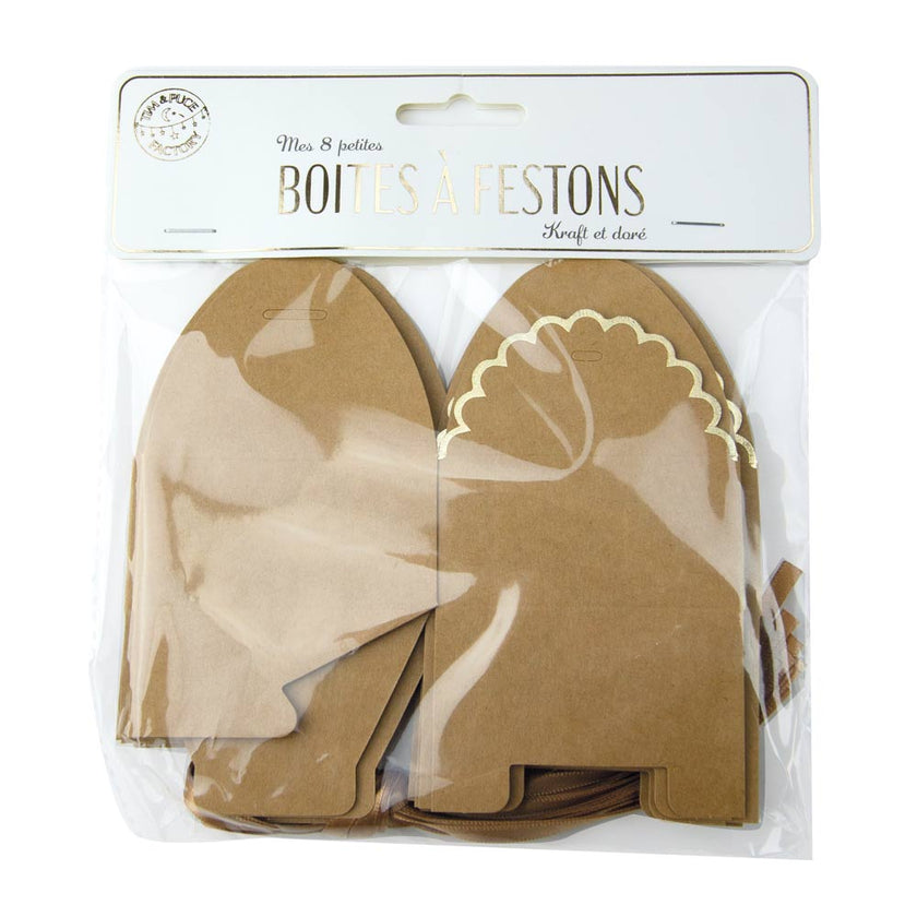 PETITES BOITES A FESTONS KRAFT X 8