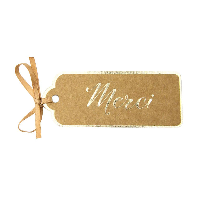 ETIQUETTES CADEAUX KRAFT X 10