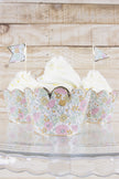 CUPCAKE WRAPPERS SHABBY X 6