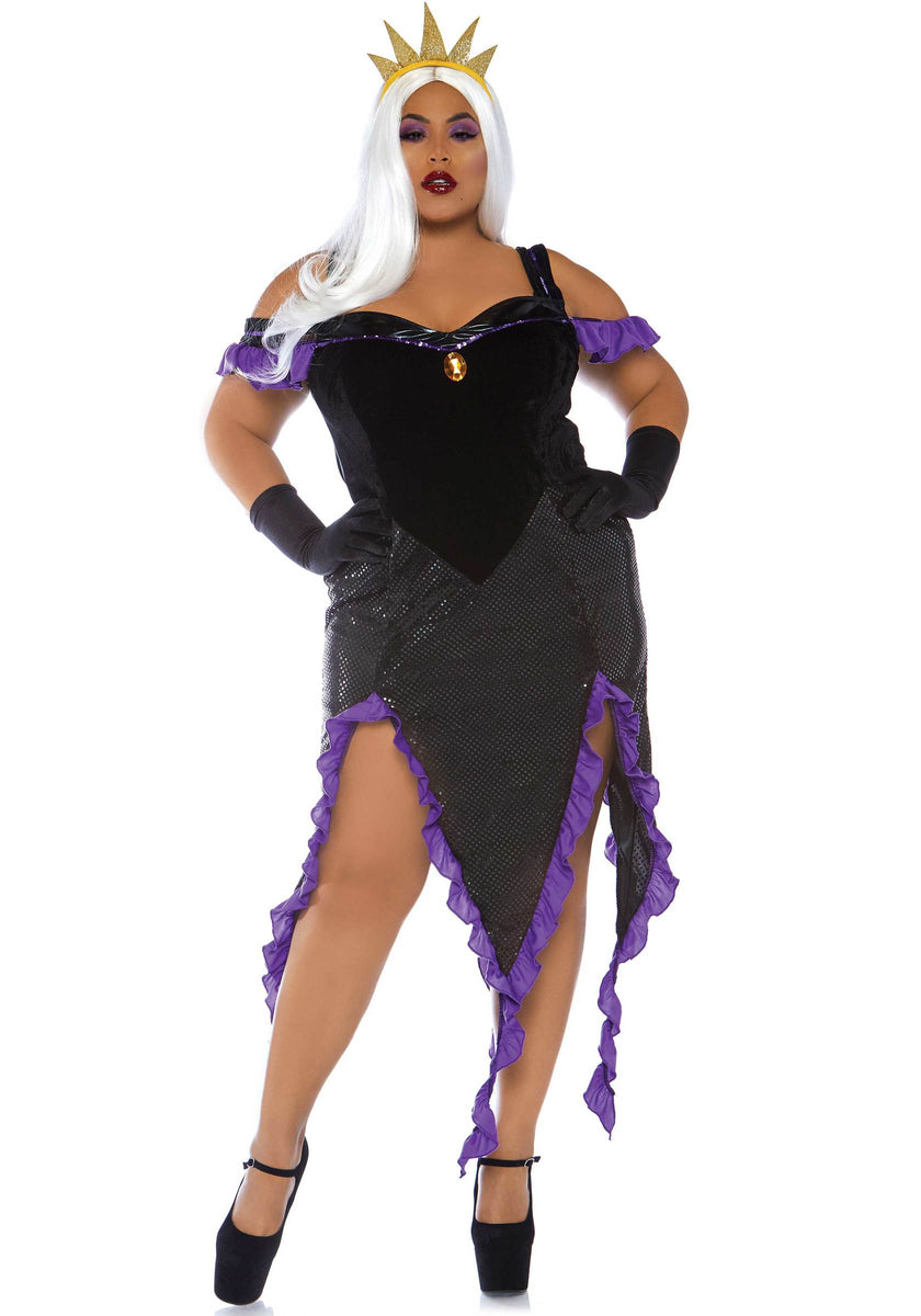 Costume de sorcière Ursula des mers pour femme grande taille