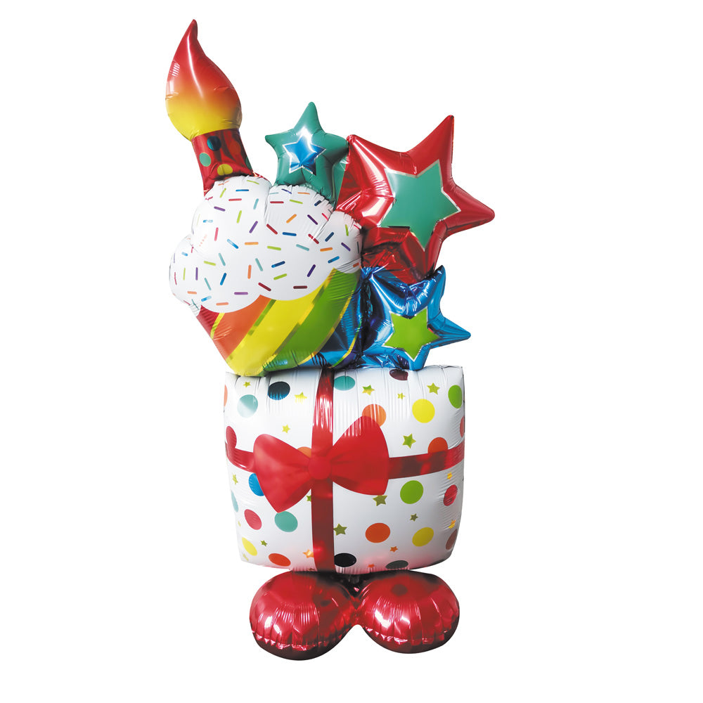 BALLON MYLAR BIRTHDAY GIFT MULTICOLORE