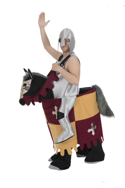 Déguisement chevalier médiéval sur cheval porte-moi adulte