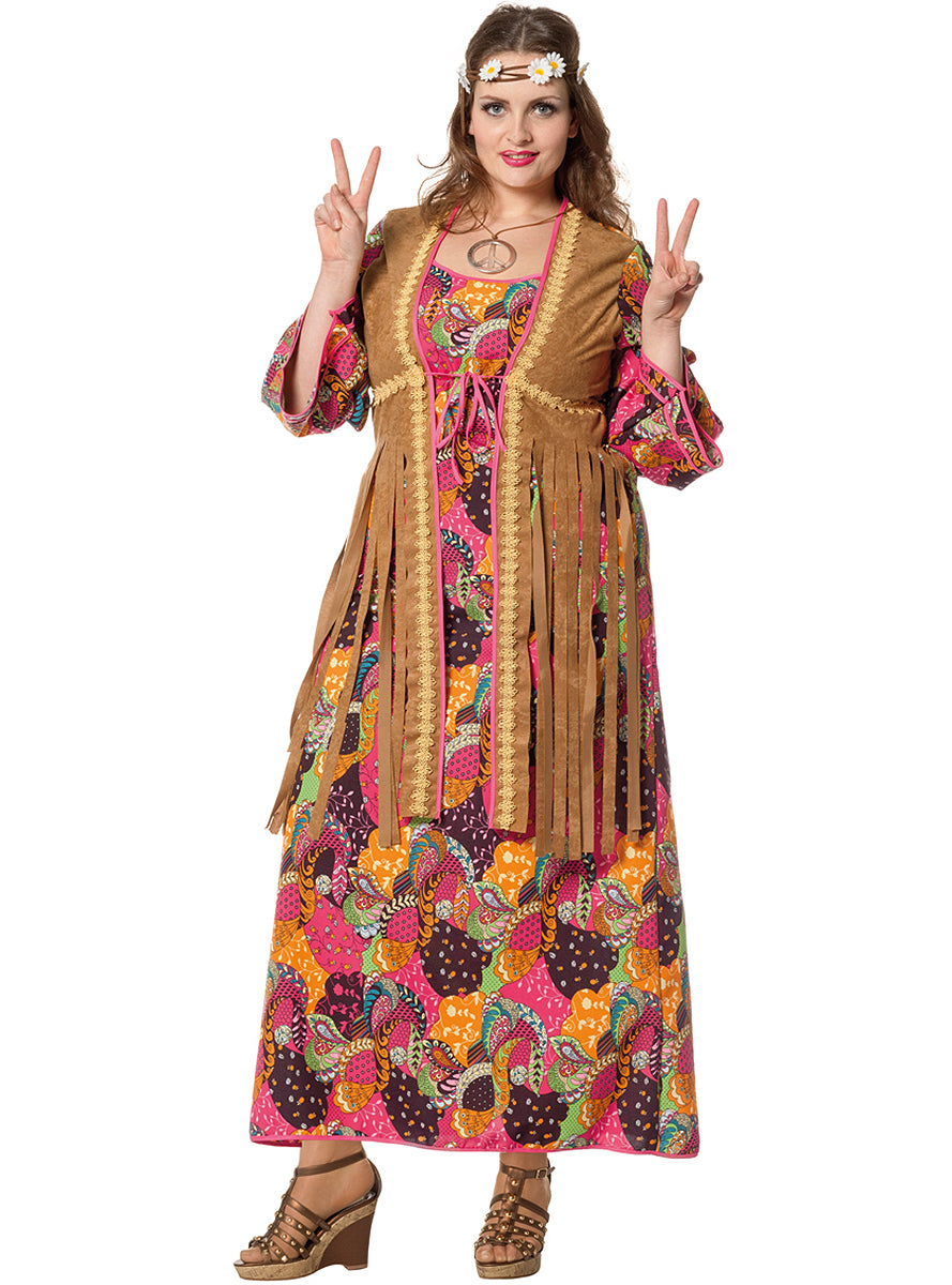 Déguisement hippie deluxe femme