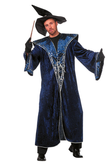 Déguisement magicien bleu homme