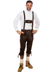 Lederhose marron foncé deluxe homme