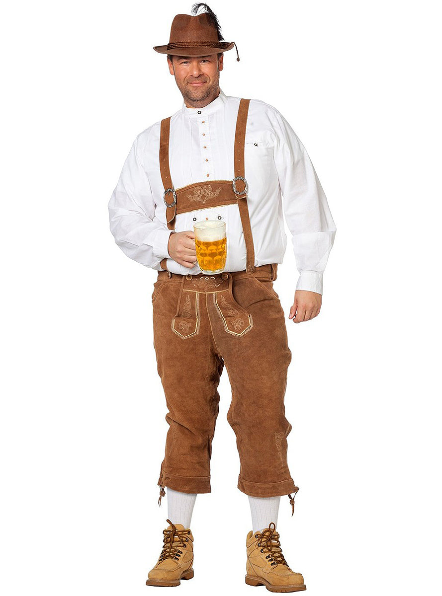 Lederhose beige deluxe homme