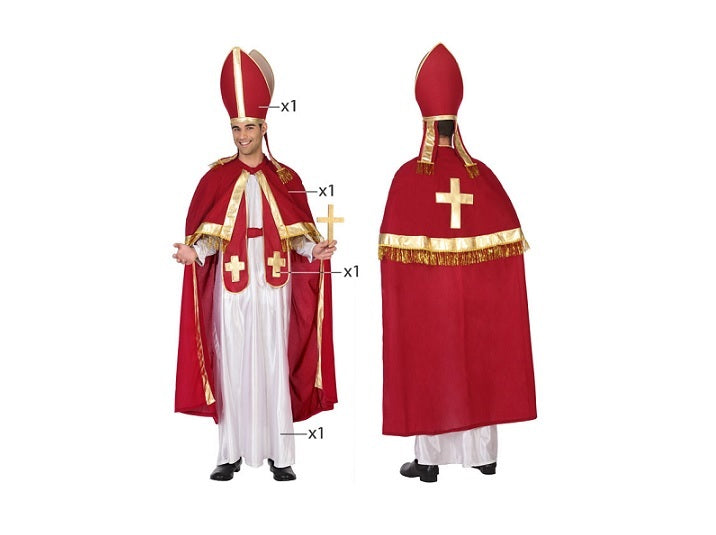 déguisement de pape 4pcs homme