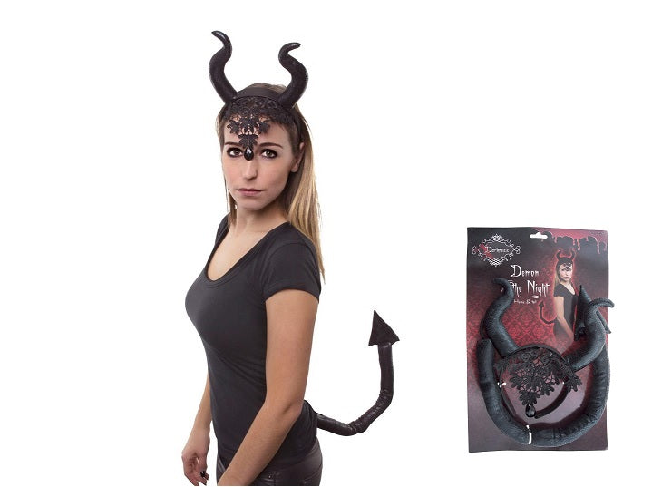 set accessoires diable/diablesse noir 2pcs