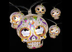 guirlande lumineuse led's 10 crânes dia de los muertos 1.65m
