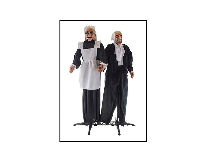 couple de majordome lumineux sonore et motorisé 1.35m