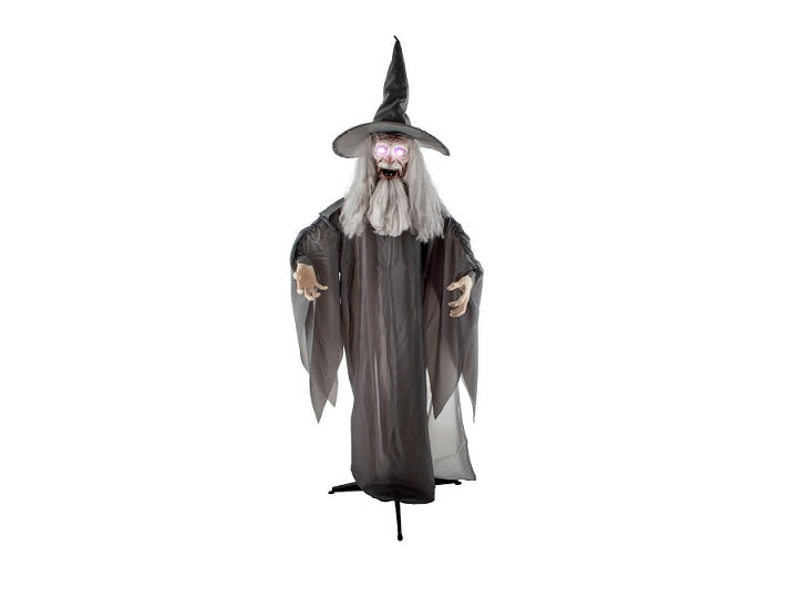 sorcier gris lumineux sonore et motorisé 1.8m
