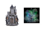 maison château hanté avec atomiseur lumineux 23x14.5cm 220v