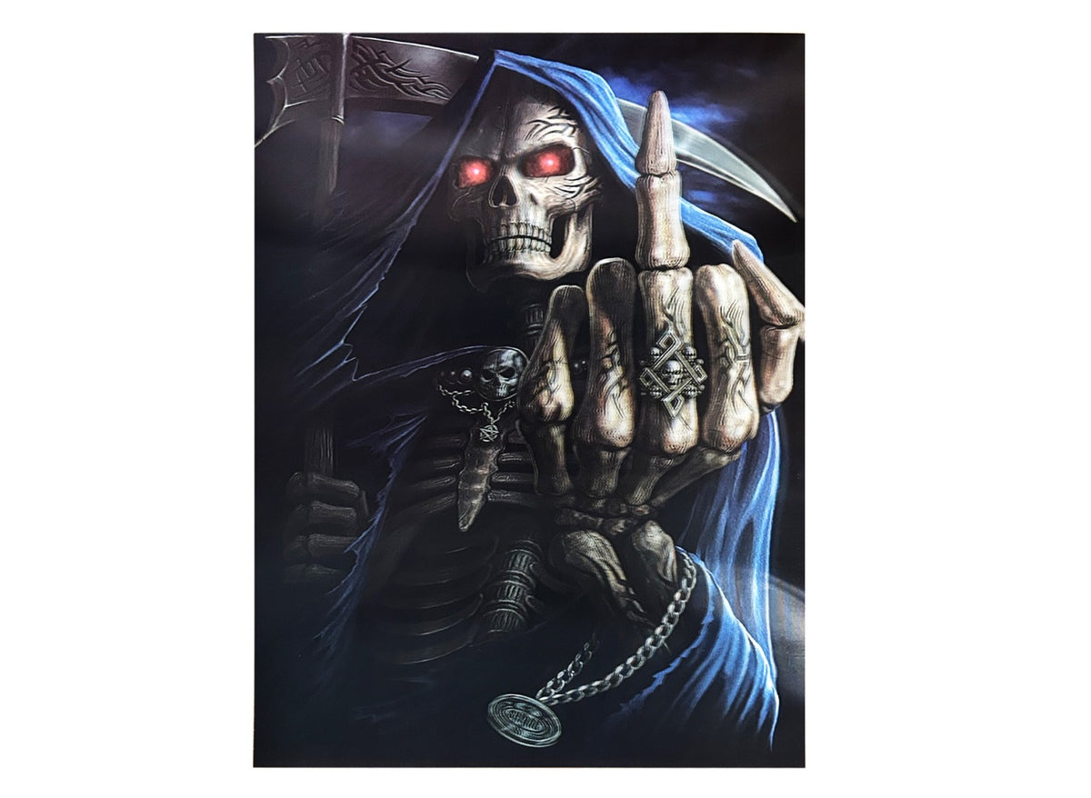 affiche poster squelette halloween hologramme 5d 30x40cm