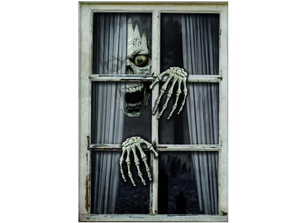 décoration de fenêtre d'horreur squelette 80x120cm