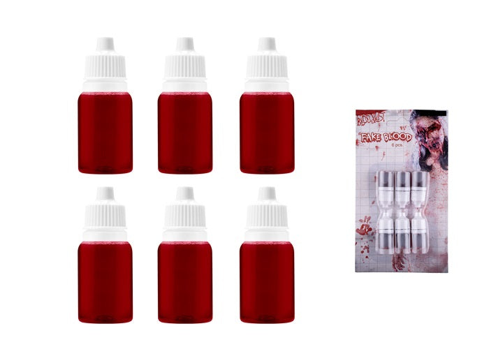 lot de 6 minis bouteilles de faux sang 7gr