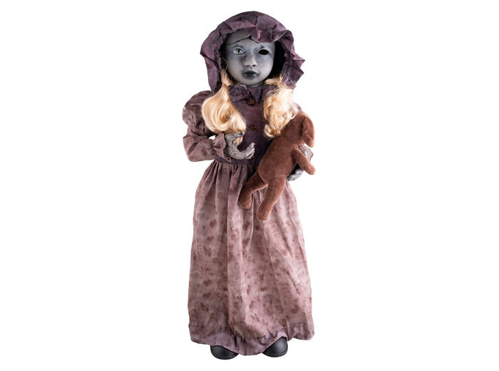 fillette zombie lumineuse sonore et motorise 95cm