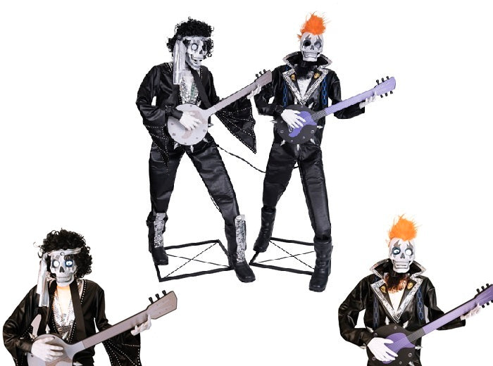squelettes guitaristes lumineux sonores et motoriss 1.85m 220v