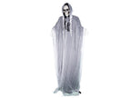 squelette fantôme gris géant lumineux et sonore 2.2m