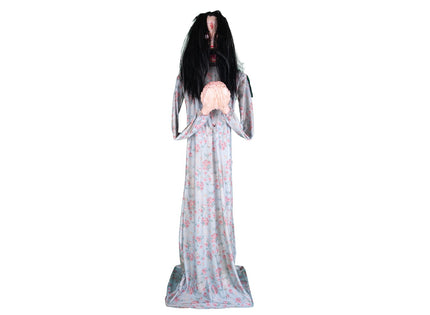 zombie mangeuse de cerveau lumineuse sonore et motorisée 2m 220v