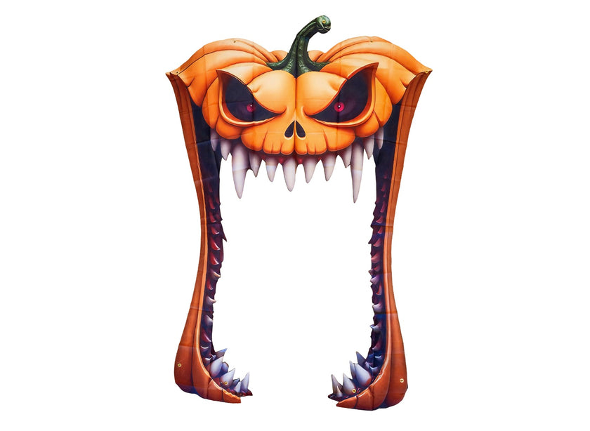 décoration de porte halloween citrouille 1.98x1.40m