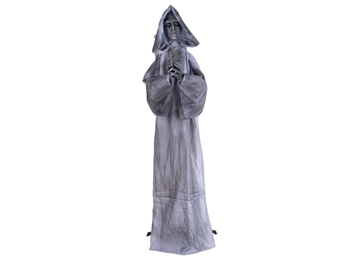 statue femme d'horreur lumineuse sonore et motorisée 1.8m