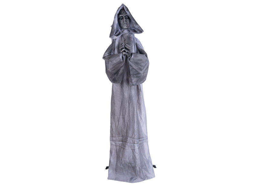 statue femme d'horreur lumineuse sonore et motorisée 1.8m