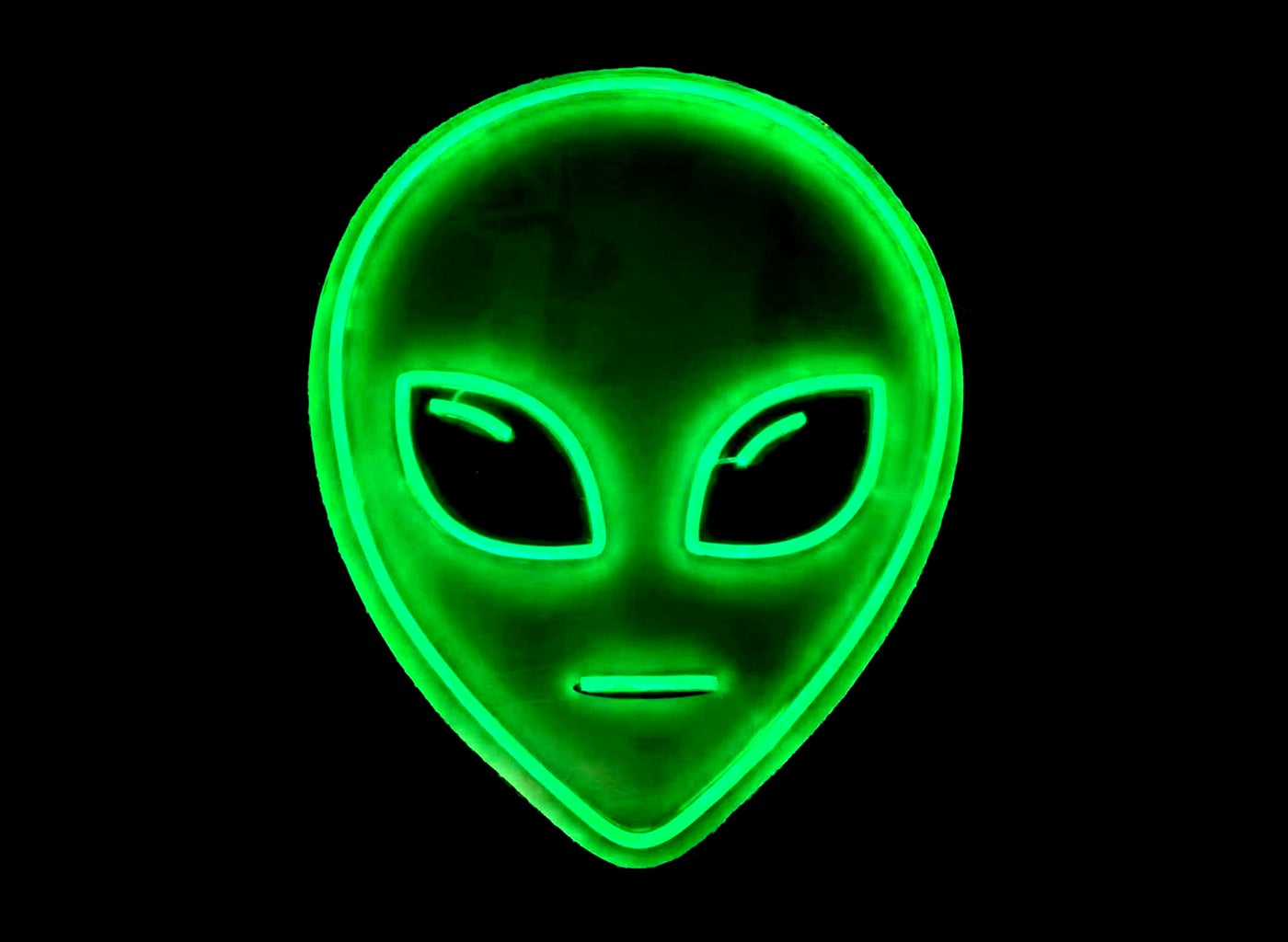 décoration enseigne néon motif alien vert 220v 50x40cm
