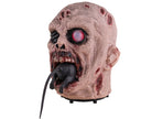 tête zombie avec rat lumineuse sonore et motorisée 25cm