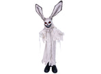 lapin zombie d'horreur lumineux sonore et motorisé 1.1m
