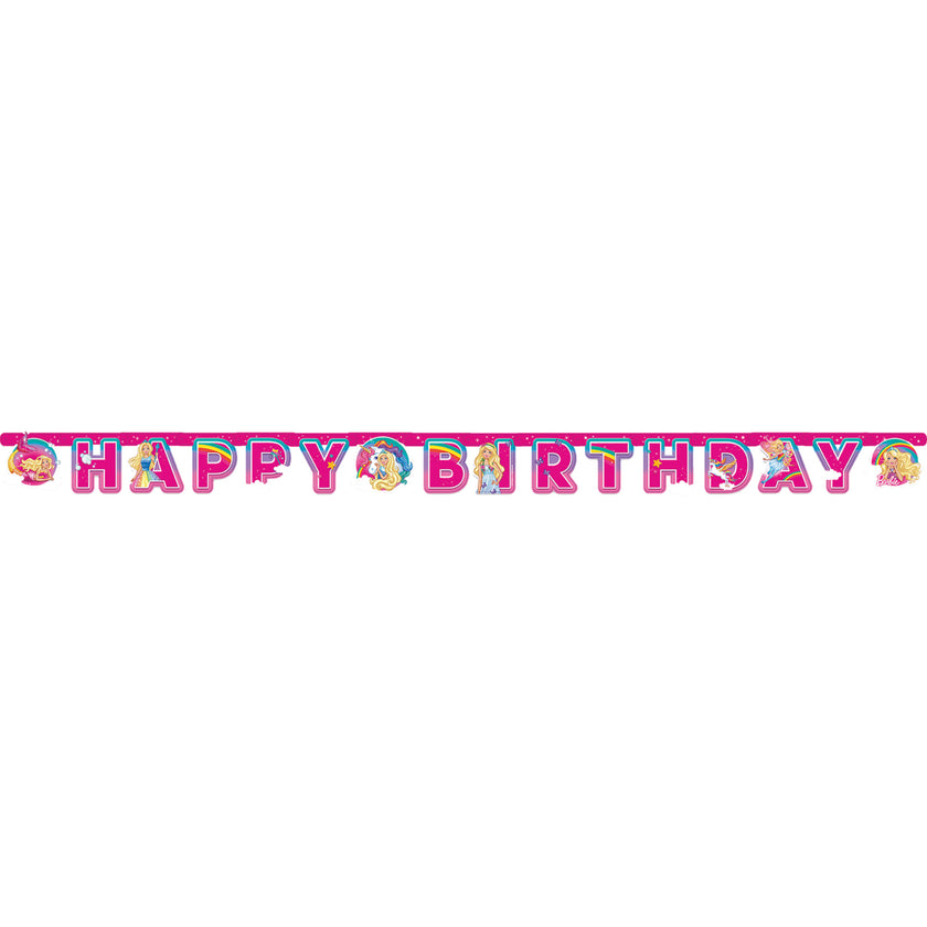 Guirlande anniversaire Barbie Dreamtropia