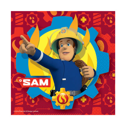 20 Serviettes en papier Sam le Pompier