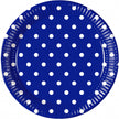 8 grandes assiettes Blue Royal Dots