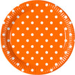 8 assiettes Orange Dots