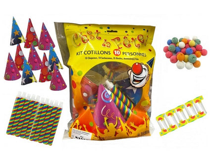 lot de cotillons c''est la fête pour 10 personnes